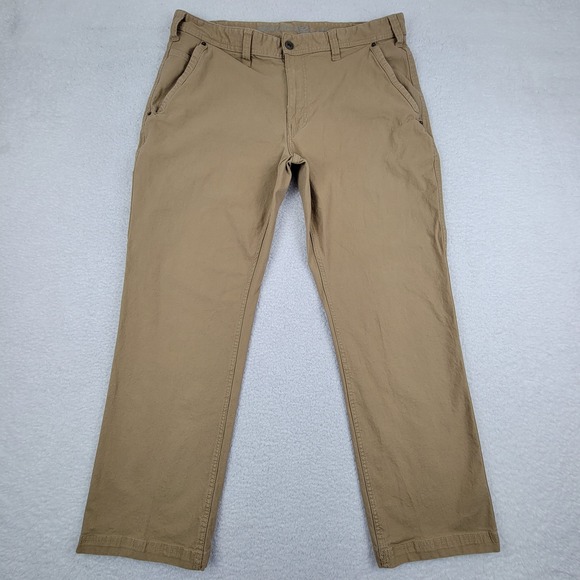 Eddie Bauer‎ Pants Mens 38x30 Khaki Classic Fit Canvas Utility Stretch Casual - Picture 1 of 12